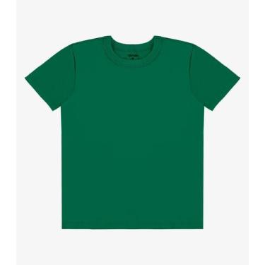 Imagem de Camiseta Infantil Masculina Básica Rovi Kids Verde, 10, Verde