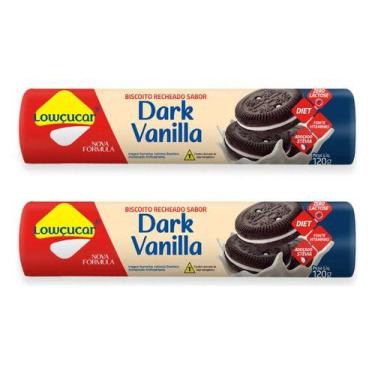 Imagem de Kit 2 Biscoito Recheado Baunilha Zero Lactose Lowçucar 120g