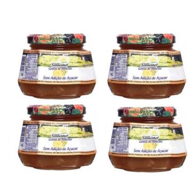 Imagem de Kit com 4 Geleia Diet De Abacaxi Com Pedaços 270g Fazenda Sonnenhof