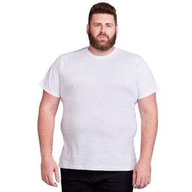Imagem de Camiseta Masculina Plus Size Básica Algodão - Daze Modas, Branco, G1
