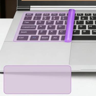 Imagem de Capa de silicone para teclado, protetor de teclado transparente para laptop, protetor de teclado à prova d'água para laptop, película fina para facilitar a limpeza