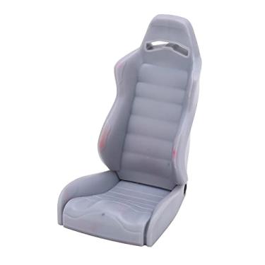 Imagem de Assento de condução RC Simulação de plástico Assentos de carro com controle remoto Acessório giratório realista para Traxxas AXIAL HSP Redcat Tamiya HPI Veículos de esteira (Cinza)