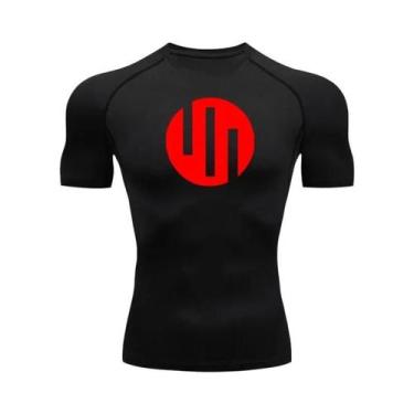 Imagem de Camiseta De Compressão Branca Masculina Para Corrida, Secagem Rápida, 