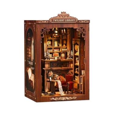 Imagem de Kit De Montagem DIY De Madeira Para Canto De Livros Infantil, Casinhas