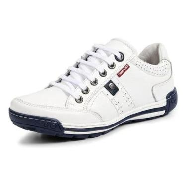 Imagem de Tênis Sapatênis 3021 Tradicional em Couro Branco - Mundo Texano, Branc