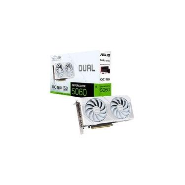 Imagem de Placa de Vídeo ASUS Dual RTX 5060 White OC Edition NVIDIA GeForce, 8GB, GDDR7 - DUAL-RTX5060-O8G-WHITE