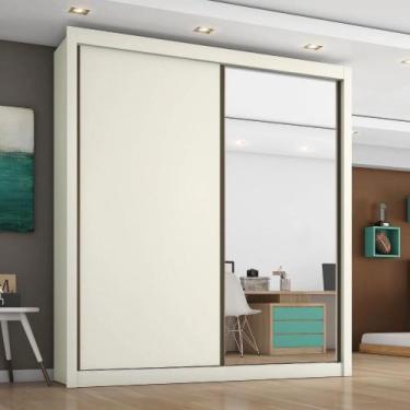 Imagem de Guarda Roupas 2 Portas 1 com Espelho 100% mdf Zurique Móveis Europa