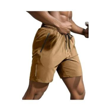 Imagem de Shorts Esportivos Masculinos De Secagem Rápida E Respiráveis Com Cordã