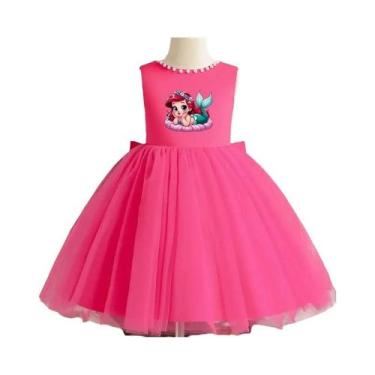 Imagem de Vestido De Tule Com Laço Para Meninas Princesas, Elegante Vestido De D