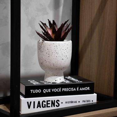 Imagem de Cachepot Decorativo Em Cerâmica Branco 14x11 Cm - D'Rossi