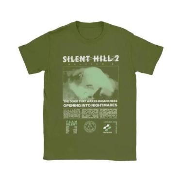 Imagem de Camiseta Masculina Silent Hill 2 De Algodão Casual Com Manga Curta E G