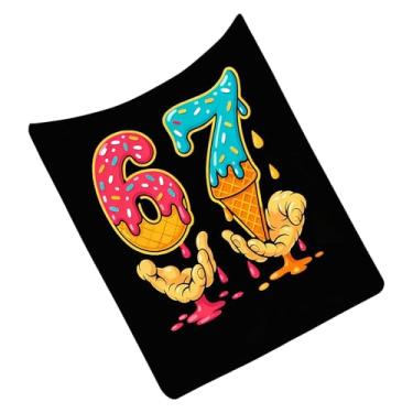 Imagem de Cobertor de flanela, manta de flanela com estampa de número, cobertor de inverno com tema de sorvete | para crianças, adultos, mulheres, Natal, aniversário, inverno, quarto, sofá, decoração, sofá