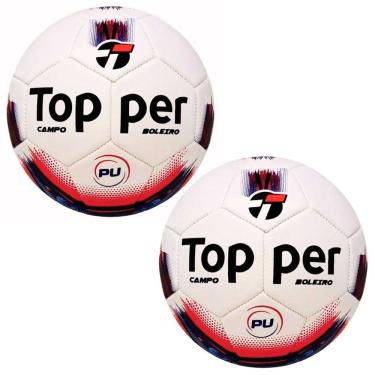 Imagem de Kit 02 Bola De Futebol Campo Topper Boleiro Hibrid