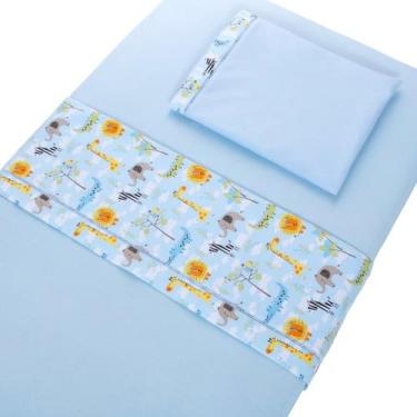 Imagem de Kit Roupa de Cama para Berço Desmontável Portátil Chiqueirinho 3 Peças