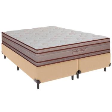 Imagem de Cama Box King e Colchão Artemis Molas Ensacadas Colchobel Ocre