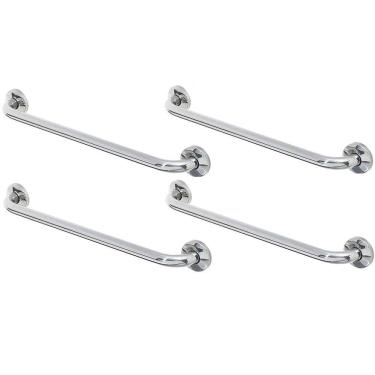 Imagem de Barra de Apoio Alca 80cm kit 4 Uni Acessibilidade Idoso Cadeirante Deficiente Box Banheiro Corrimao Corredor Seguranca