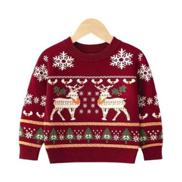 Imagem de Suéter Infantil De Inverno, Natal, Estampa De Desenho Animado, Pulôver