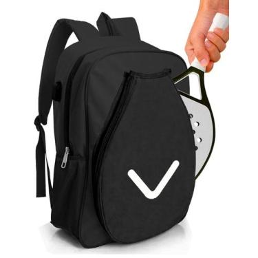 Imagem de Mochila Raqueteira Beach Tennis Padel Badminton Esportiva - M3M, Preto