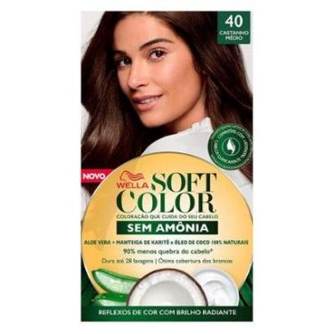 Imagem de Coloração Wella Soft Color - Tons Castanhos Castanho Médio 40-Unissex