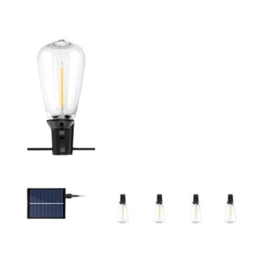 Imagem de Luzes De Cordão Solares De 12M 9.5M Para Exterior Com Controle Remoto 