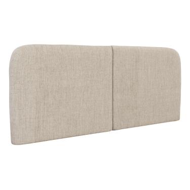 Imagem de Cabeceira Painel Orgânico Cama Box Casal Padrão Aira 140cm Dobrável Linho Bege - Abmaza