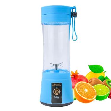 Imagem de Juice Cup Mini Liquidificador Portátil Elétrico Usb Recarregável 380ml Azul