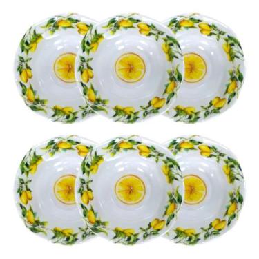 Imagem de Kit 6 Bowls Melamina Limão Siciliano 230ml Para Sobremesa - Bellagio