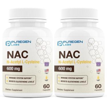 Imagem de Suplemento Puregen Labs N-Acetil-L-Cisteína (Nac) 600Mg 120-Unissex