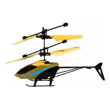 Imagem de Helicóptero Drone Brinquedo Voa com Luz e Aproximação Infravermelha Transparente Tiktoys