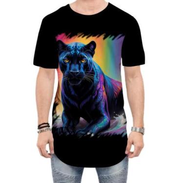 Imagem de Camiseta Longline Pantera Ondas Magnéticas Vibrante 2 - Kasubeck Store