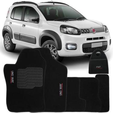 Imagem de Jogo Tapete Automotivo Carpete + Lixeira Fiat Uno Way 2011 à 2018 Soft
