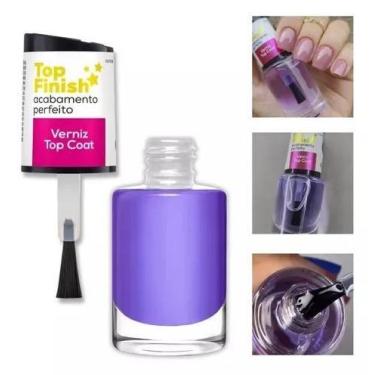 Imagem de Esmalte Top Finish Verniz Top Coat Cuidado Com As Unhas 10ml - Cora
