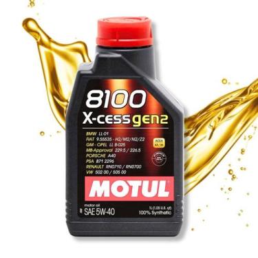 Imagem de Óleo De Motor Motul Sintético 8100 Xcess 5w40 Para Carro e Caminhonete