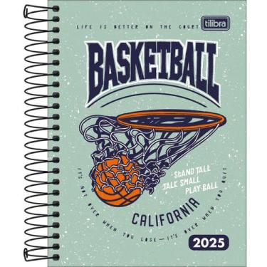 Imagem de Agenda Espiral Diária 11,7 x 16,4 cm D+ Masculina 2025 Tilibra 1075, B