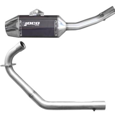 Imagem de Escapamento Foco Racing F2 Honda Cg 160 2015/2024, Azul