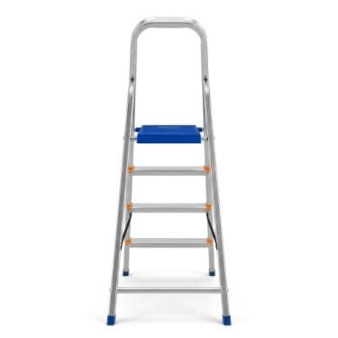 Imagem de Escada de Alumínio Doméstica 4 Degraus Bumper - NoBrand