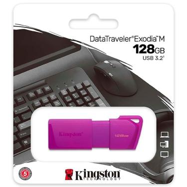Imagem de Pendrive Kingston Exodia m 128GB USB 3.2 Roxo