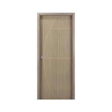 Imagem de Kit Porta de Madeira Decorada 215x74cm com Batente de MDF Ultra 16cm G