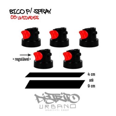 Imagem de Bicos para Spray com 5 unid. Fat Cap Variator traços de 4 à 9cm Regulá