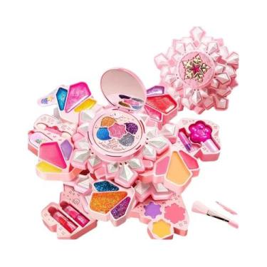 Imagem de Kit De Maquiagem Lavável Para Meninas, Conjunto De Maquiagem Real Para
