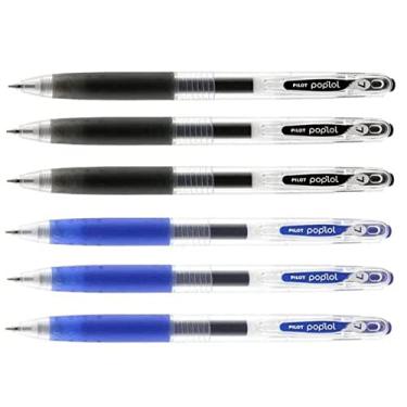 Imagem de Caneta Pilot Pop'Lol Bl-Pl-7-B 0,7 Azul e Preta x 6 unidades