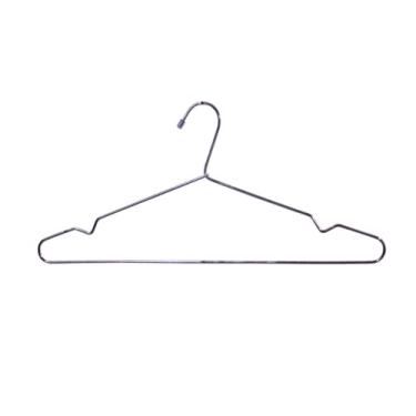 Imagem de Kit 10 un Cabide Tintureiro com Cavas Adulto Aço Cromado