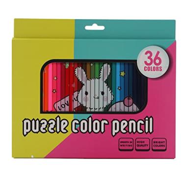 Imagem de Zerodis Lápis de desenho de esboço, lápis de cor oleosa com design de quebra-cabeça, 36 peças para estudantes, iniciantes e artistas