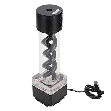 Imagem de ASHATA Reservatório de bomba de resfriamento de água 800L/H, 8W 7V 0.7A Resfriamento de água para PC CPU de Refrigeração, Cabeça de Bomba 4M Dissipação de Calor Rápida,