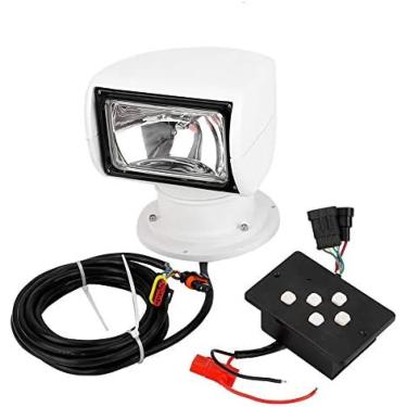 Imagem de KRASS Holofote marítimo, 12V 100W 360 Rotação à prova d'água Caminhão Carro Controle Remoto Luz Durável Lâmpada Ao Ar Livre Para Iate, Guarda Costeira, Polícia Marinha, Barcos, etc, Colecionador 88