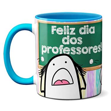 Imagem de Caneca Flork Meme Professor Paciência No Coração Presente (Azul)