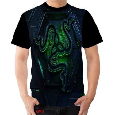 Imagem de Camiseta Camisa Razer Logo Marca Simbolo Cobras Snake 2 - Dias No Esti