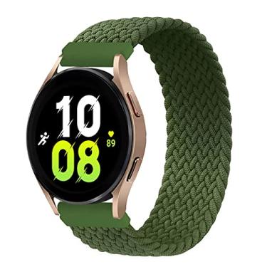 Imagem de 20mm pulseira de Nylon Ajustáveis Compatível com Samsung Galaxy Watch 4 40mm 44mm/4 Classic 42mm 46mm/3 41mm/Active 2/Gear S2,Bandas elástica Compatíveis com Huawei Watch 2/2 Pro,Verde Inverness