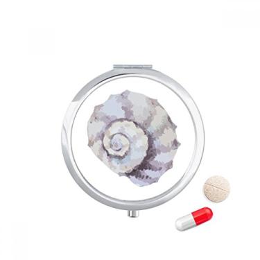 Imagem de Caixa de comprimidos colorida com ilustração de caracol da vida marinha, caixa de armazenamento de medicamentos, dispensador de recipiente