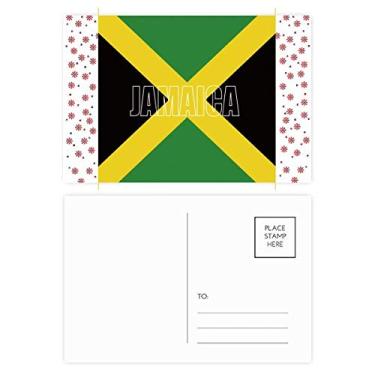 Imagem de Cartão postal com nome da bandeira do país da Jamaica, Natal, celebração, cartão postal de bênção